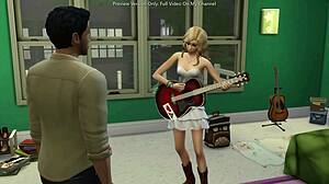 Shy 18 year old teen gets creampied for first time in sims