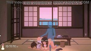 Hentai game summer days vacation man having sex with 2 hot ladies