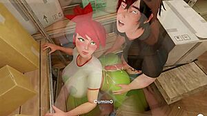 Mansion days taboo hentai game ep 10 leggings thighjob before the step sisters notice us having sex