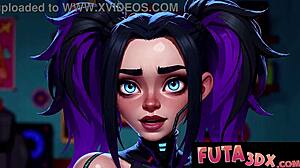 Futa 3dx shows big tit goth robot deepthroat and cowgirl ride