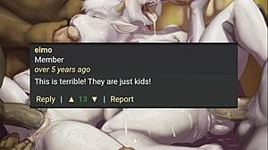 The e621 site shows bisexual furry degeneracy scenes
