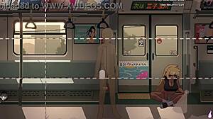 H-game train 45 ends with creampie gameplay