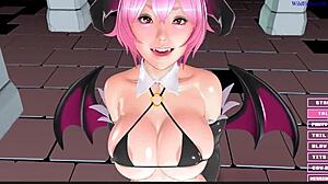 Succubus anime girl appears for tempting encounter
