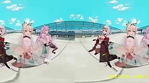 Vr180 mmd irohakoyorichloe dance 3d hololive hentai