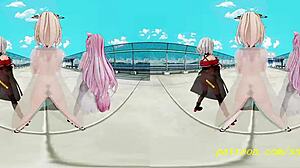 Vr180 mmd irohakoyorichloe dance 3d hololive hentai