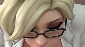 mercy gives a blowjob loop rewinds