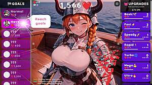 Hot viking live stream hentai clicker game features raven ep1