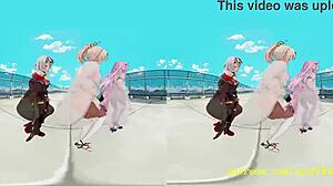Vr180 mmd irohakoyorichloe dance 3d hololive hentai