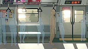 H-game train 45 ends with creampie gameplay