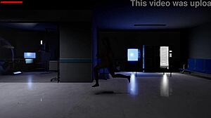 Blonde explores lab then gets fucked hard by infected men