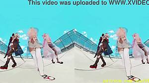 Vr180 mmd irohakoyorichloe dance 3d hololive hentai