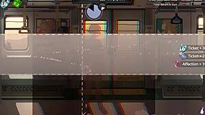 H-game train 45 ends with creampie gameplay