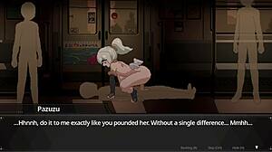 H-game train 45 ends with creampie gameplay