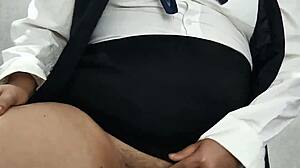 me baño con mi uniforme de trabajo puesto