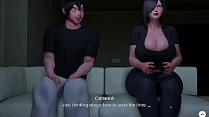 gamer girl sucks giant cock while training for streaming