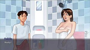 stepmom stayed silent as i touched her big asian tits making me nervous
