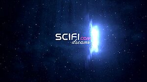 Horny girl dreams of hard anal sex with sexy 3d shemale in space station
