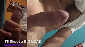 Cumshot ending with big white dick shooting a big load