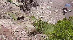 Horny 18yo amateur model risky blowjob on public beach
