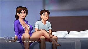stepmom stayed silent as i touched her big asian tits making me nervous