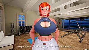 gamer girl sucks giant cock while training for streaming