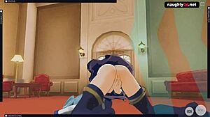 Aqua gets her ass fucked hard in konosuba hentai