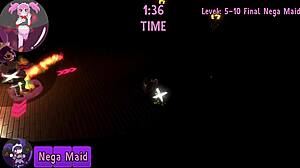 Beating the game for blowjobs and lesbian sex marble maid