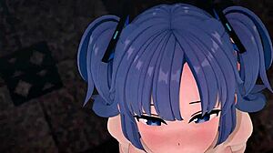 Hayase yuuka blowjob blue archive hentai mmd 3d blue hair trailer