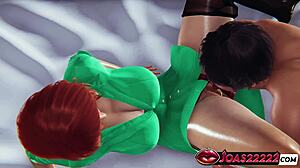 Redhead lois squirts hard from wet pussy play!