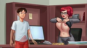 La maestra y mi madrastra me utilizan como su esclavo sexual para darse mucho placer - summertime saga