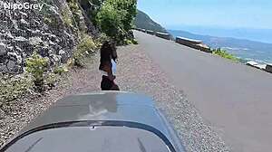 Everybody watches while i fuck her on the car in montenegro