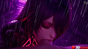 Acheron takes huge cock deep in her ass