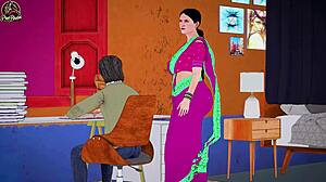 Desi indian bhabhi seduced young tenant for hard fuck
