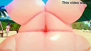 Does the anime girl fill up like a balloon