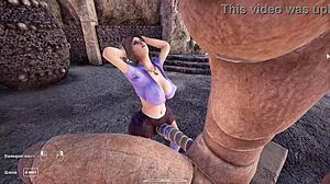 lara loves having her anus destroyed by a giant penis of a secret statue
