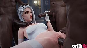 ashe pre-wedding bustle gone wild gangbang with bbc 3d animation