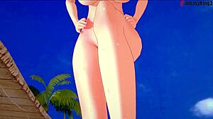 Makima Feels Pure Bliss While Fucked In Bikini On Beach In Chainsaw Man