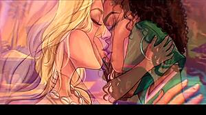 Girls share soft kisses in gta cover scene