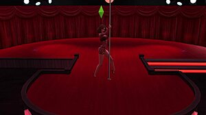 Two friends hire dancer in sims