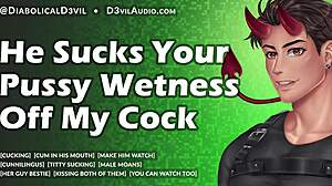 her guy bestie visits after i fuck her and he watches