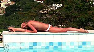 Blonde enjoys deep anal with ocean view in rio