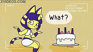 foxmaid ankha wants huge cock now