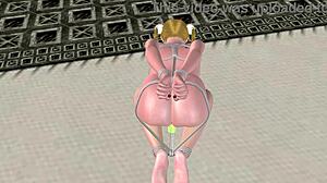 animated cartoon shows a girl in office
