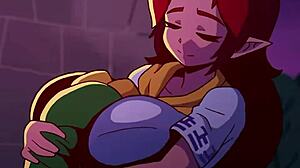 suggestive zelda shows her pussy in hentai animation