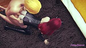 yaoi femboy pov erito wears leather for blowjob and anal