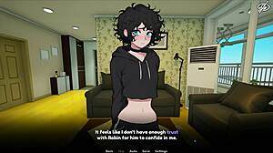 my femboy roomate gay hentai game ep 1 caught masturbating