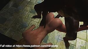 Virgin girl meets big black cock in skyrim
