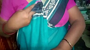 Indian bhabhi shows big boobs during homemade bathroom anal