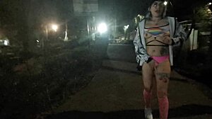 exhibit mexicana walks half naked looking for guys