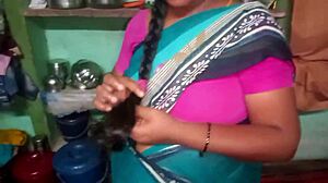 Indian bhabhi shows big boobs during homemade bathroom anal